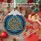 Celtic Knot Crystal Glass Hanging Ornament for Christmas Tree Decor, Christmas Ornaments Xmas Decorations, alternate view 4