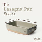 Ceramic Baking Dish with Handles For Casserole, Lasagna, Gratin, Broiling, Roasting, and Baking. Large 9x13 in, alternate