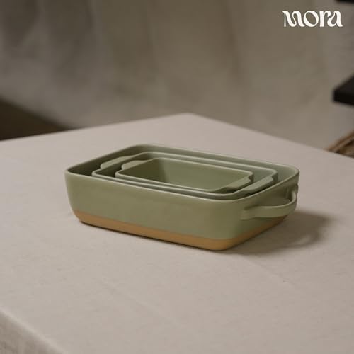 Ceramic Baking Dish with Handles For Casserole, Lasagna, Gratin, Broiling, Roasting, and Baking. Large 9x13 in, alternate