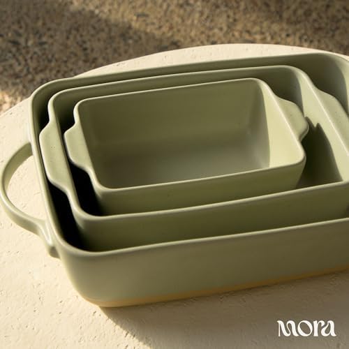 Ceramic Baking Dish with Handles For Casserole, Lasagna, Gratin, Broiling, Roasting, and Baking. Large 9x13 in, alternate