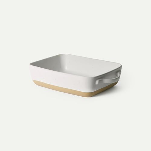 Ceramic Baking Dish with Handles For Casserole, Lasagna, Gratin, Broiling, Roasting, and Baking. Large 9x13 in
