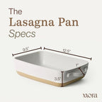 Ceramic Baking Dish with Handles For Casserole, Lasagna, Gratin, Broiling, Roasting, and Baking. Large 9x13 in, alternate