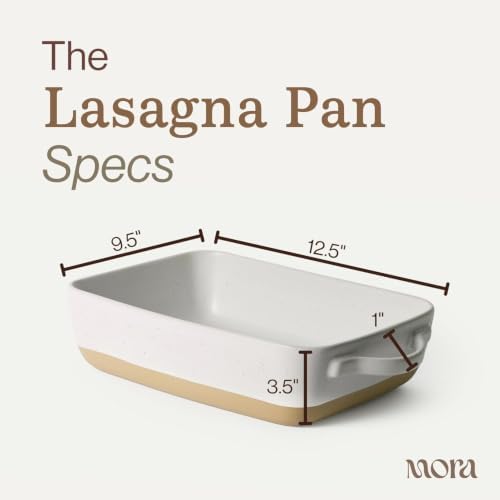 Ceramic Baking Dish with Handles For Casserole, Lasagna, Gratin, Broiling, Roasting, and Baking. Large 9x13 in, alternate