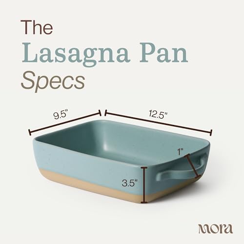 Ceramic Baking Dish with Handles For Casserole, Lasagna, Gratin, Broiling, Roasting, and Baking. Large 9x13 in, alternate