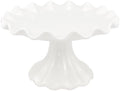 Ceramic Cake Stand, Dessert Pedestal Stand for Birthday Wedding 5.5Inch in White