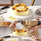 Ceramic Cake Stand Pedestal, 10 inch White Round Cake Plate for 8 in Cake in 10 inch, alternate view 5