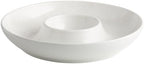Ceramic Chip and Dip Serving Set, 12 Inch Large porcelain Divided Bowls Set for Salsa, Veggies, Dip, Appetizers