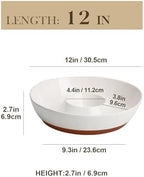 Ceramic Chips and Dip Serving Tray, 12 Inch Dip Serving Tray in 12 IN in White, alternate view 3