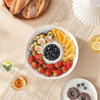 Ceramic Chips and Dip Serving Tray, 12 Inch Dip Serving Tray in 12 IN in White, alternate view 6