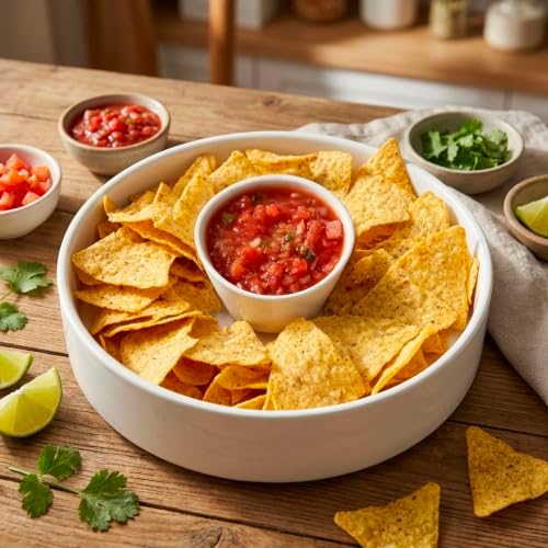 Ceramic Chips and Dip Sets, Serving Tray, Removable Bowl, Round in 10.2 Inch / 67 oz in Round, alternate view 2