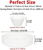 Ceramic Chips and Dip Sets, Serving Tray, Removable Bowl, Round in 10.2 Inch / 67 oz in Round, alternate view 3