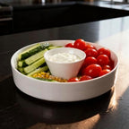 Ceramic Chips and Dip Sets, Serving Tray, Removable Bowl, Round in 10.2 Inch / 67 oz in Round, alternate view 6