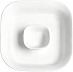 Ceramic Chips and Dip Sets, Serving Tray, Removable Bowl, Square in 10 Inch / 67 oz in Square