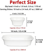 Ceramic Chips and Dip Sets, Serving Tray, Removable Bowl, Square in 10 Inch / 67 oz in Square, alternate view 3