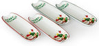 Ceramic Corn Cob Holders Set of 4, 8.8" Christmas Serving Dishes in Xmas, alternate view 7