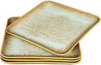 Ceramic Dinner Plates Dish Set, Set of 4, for Lunch snacks -Microwave Oven & Dishwasher Safe, Scratch Resistant
