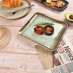 Ceramic Dinner Plates Dish Set, Set of 4, for Lunch snacks -Microwave Oven & Dishwasher Safe, Scratch Resistant, alternate