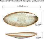 Ceramic Dinner Plates Set of 4, for Bread, Pasta, Salad, sushi - Microwave, Oven and Dishwasher Safe, Scratch, alternate view