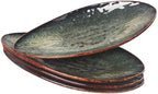 Ceramic Dinner Plates Set of 4, for Bread, Pasta, Salad, sushi - Microwave, Oven and Dishwasher Safe, Scratch