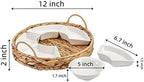 Ceramic Divided Serving Dishes, Porcelain Relish Tray, Party Appetizer Platter, 6 Removable Snack Bowls with, alternate view