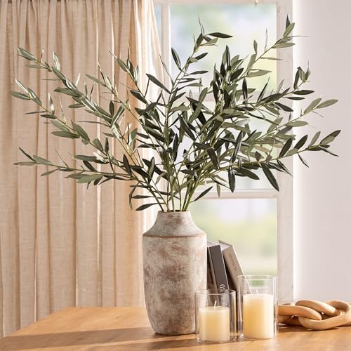 Ceramic Flower Vase, 12.5 inch Tall Off-White Vase, Large Decorative Terracotta Vases, Farmhouse Rustic Pottery, alternate