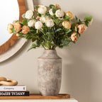 Ceramic Flower Vase, 12.5 inch Tall Off-White Vase, Large Decorative Terracotta Vases, Farmhouse Rustic Pottery, alternate