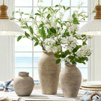 Ceramic Flower Vase Home Decor - Large Tall Farmhouse Table Vases Rustic Vintage Living Room Kitchen Bedroom, alternate view