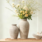 Ceramic Flower Vase Home Decor - Large Tall Farmhouse Table Vases Rustic Vintage Living Room Kitchen Bedroom, alternate view