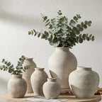 Ceramic Flower Vase Home Decor - Large Tall Farmhouse Table Vases Rustic Vintage Living Room Kitchen Bedroom, alternate view
