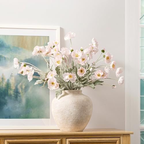 Ceramic Flower Vase Home Decor - Large Tall Farmhouse Table Vases Rustic Vintage Living Room Kitchen Bedroom, alternate view