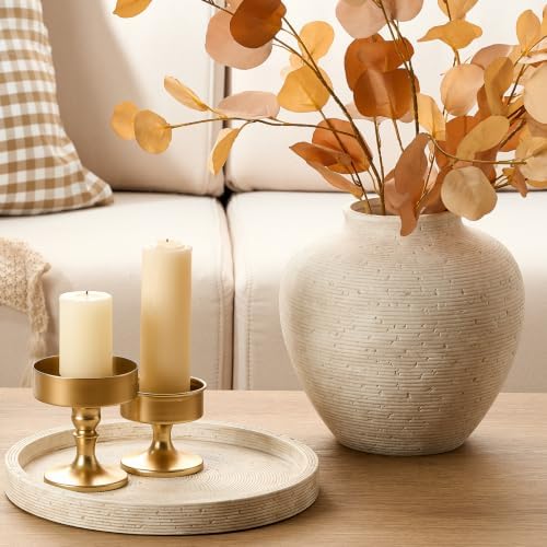 Ceramic Flower Vase Home Decor - Large Tall Farmhouse Table Vases Rustic Vintage Living Room Kitchen Bedroom, alternate view
