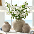 Ceramic Flower Vase Home Decor - Large Tall Farmhouse Table Vases Rustic Vintage Living Room Kitchen Bedroom, alternate view