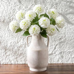 Ceramic Flower Vase with Handles, 11 inch Tall Off-White Vase, Large Decorative Terracotta Vases, Farmhouse, alternate view 6
