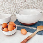 Ceramic Large Mixing Bowls - Set of 2 Nesting Bowls for Cooking, Serving, Popcorn, Salad etc - Microwavable, alternate view 6