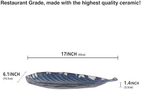Ceramic Platter Olives Plate Set of 2, Large Serving Trays Salad, Appetizer, Cheese, charcuterie, Biscuits and, alternate
