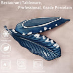 Ceramic Platter Olives Plate Set of 2, Large Serving Trays Salad, Appetizer, Cheese, charcuterie, Biscuits and, alternate