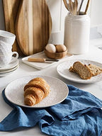 Ceramic Salad Plates Set of 4, 8 Inch Embossed Appetizer Plates for Kitchen, Small Dessert Plates, Microwave &, alternate
