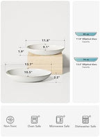 Ceramic Serving Bowls Set of 2, Large Serving Dishes for Entertaining, 11.8 & 13.7 Inch Oval Serving platter, alternate view