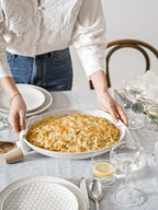 Ceramic Serving Bowls Set of 2, Large Serving Dishes for Entertaining, 11.8 & 13.7 Inch Oval Serving platter, alternate view