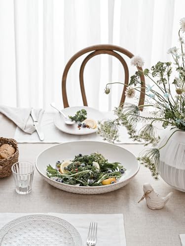 Ceramic Serving Bowls Set of 2, Large Serving Dishes for Entertaining, 11.8 & 13.7 Inch Oval Serving platter, alternate view