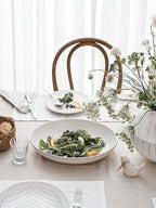 Ceramic Serving Bowls Set of 2, Large Serving Dishes for Entertaining, 11.8 & 13.7 Inch Oval Serving platter, alternate view
