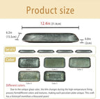 Ceramic Serving Dinner Plate Set, 4-Piece for Main Meals, Tacos, Lunches, Snack, Platters - Microwave and, alternate view 3