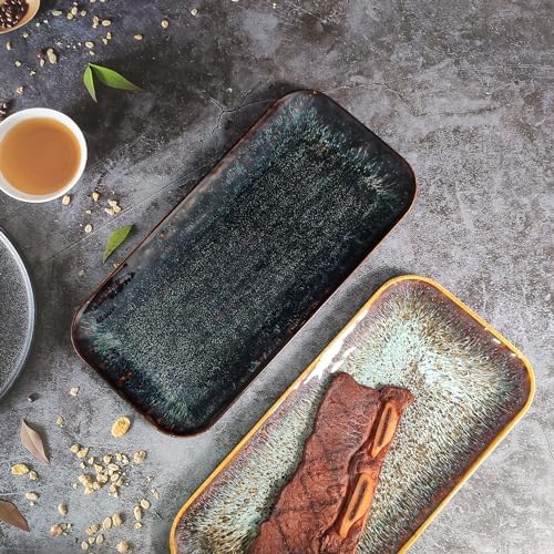 Ceramic Serving Dinner Plate Set, 4-Piece for Main Meals, Tacos, Lunches, Snack, Platters - Microwave and, alternate view 6
