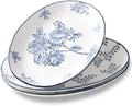 Ceramic Serving Platter, Large Oval Dinner Plates, Blue and White, Set of 3 in 12 Inch - Set of 3 in Blue