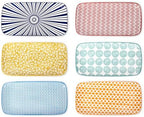 Ceramic Serving Platters, 12 Inch Serving Trays for Party Entertaining, Large Rectangular Serving Plates, Set of