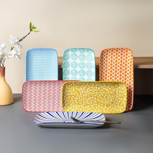 Ceramic Serving Platters, 12 Inch Serving Trays for Party Entertaining, Large Rectangular Serving Plates, Set of, alternate