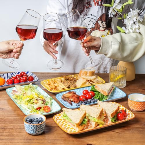 Ceramic Serving Platters, 12 Inch Serving Trays for Party Entertaining, Large Rectangular Serving Plates, Set of, alternate