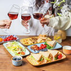 Ceramic Serving Platters, 12 Inch Serving Trays for Party Entertaining, Large Rectangular Serving Plates, Set of, alternate
