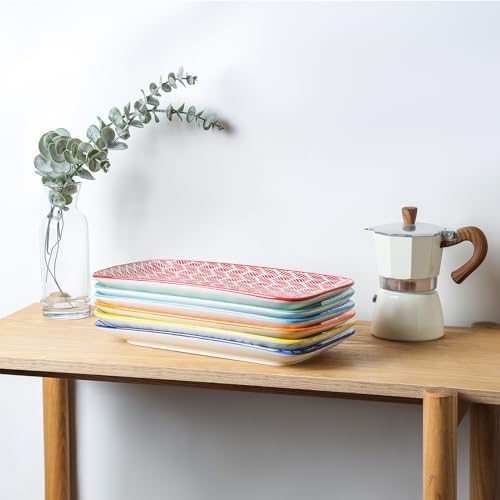 Ceramic Serving Platters, 12 Inch Serving Trays for Party Entertaining, Large Rectangular Serving Plates, Set of, alternate
