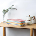 Ceramic Serving Platters, 12 Inch Serving Trays for Party Entertaining, Large Rectangular Serving Plates, Set of, alternate